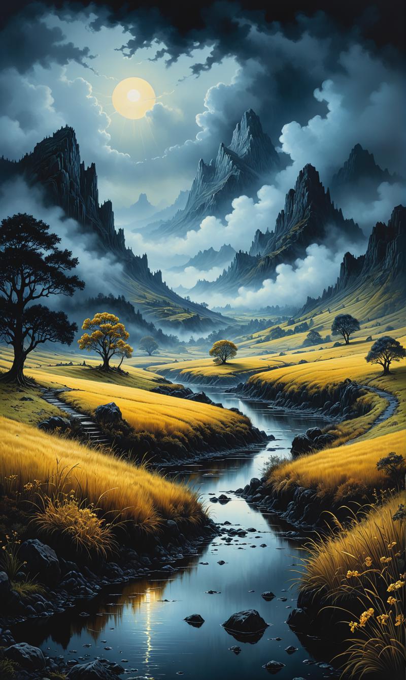 00849-3661647401-A surreal and dreamlike landscape with intricate and detailed ink and oil painting elements, infused with a dark and moody atmos.png